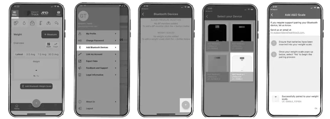 AND UC-356BLE Wireless Weight Scale Wide Platform - Figure 6