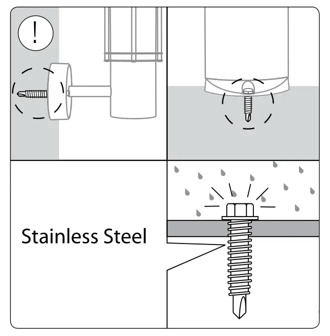 PHILIPS 42W E27 IP44 PC02765 Aplica Exterior Antracit - Stainless Steel