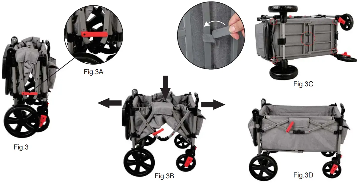 Unfolding and locking the product
