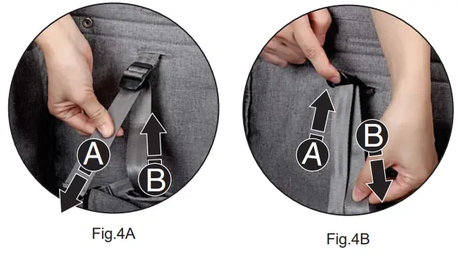 Adjusting the length of safety harness