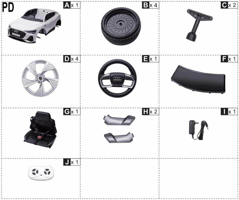 Audi QLS6688 Children Battery Operated Suv With 2.4g Remote Control - FIGURE 1