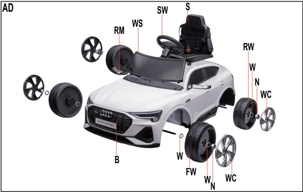 Audi QLS6688 Children Battery Operated Suv With 2.4g Remote Control - FIGURE 2