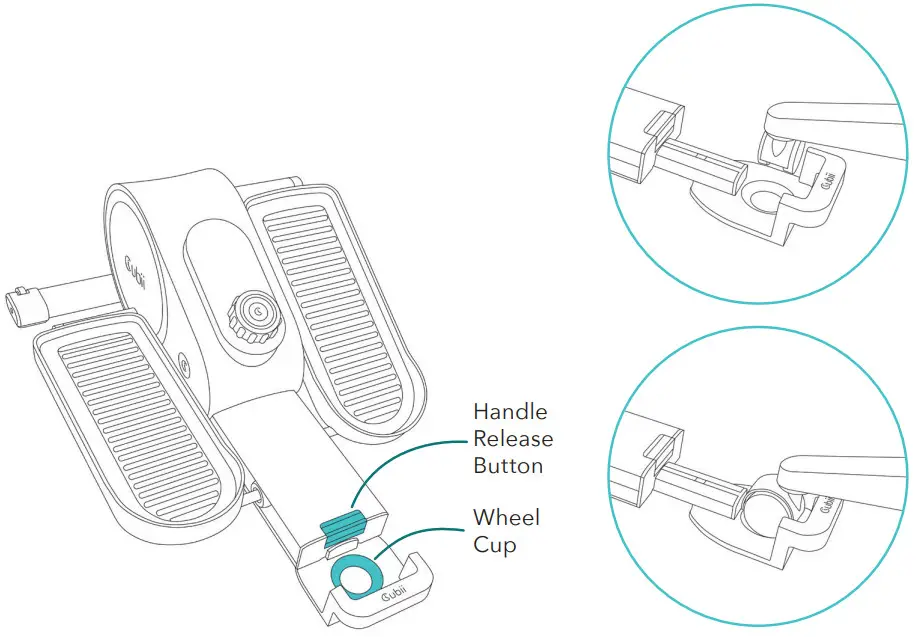 Cubii Go Fly Wheel Resistance Compact Under Desk Elliptical - fig 2