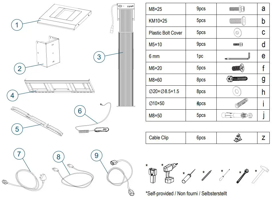 iiyama-MD-WLIFT1021-B1-Single-Column-Electric-Lift-Stand-fig 1