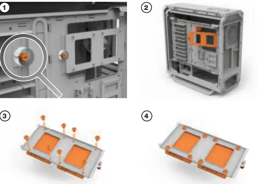 INSTALLATION OF SSDs ON THE BRACKET