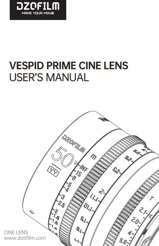 DZOFILM Vespid Prime Cine Lens User Manual