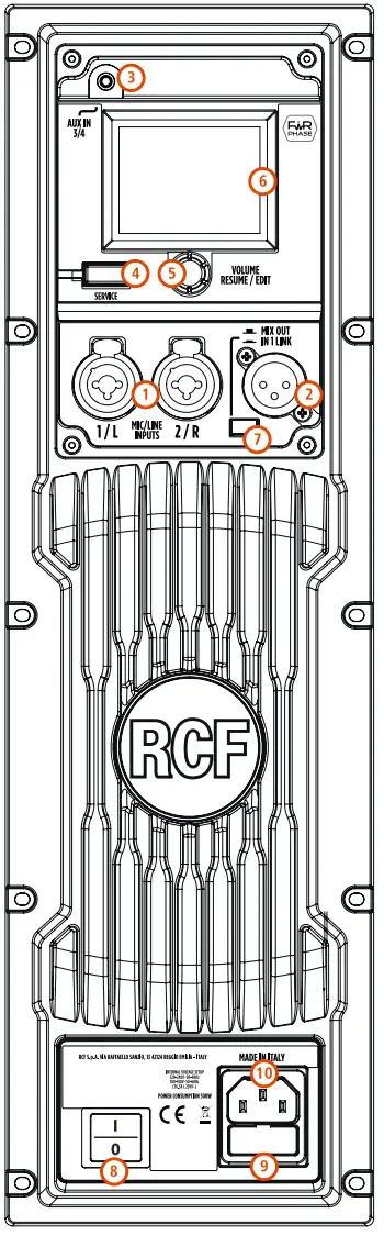 RCF ART 910-AX Professional Active Bluetooth Speakers - fig 2