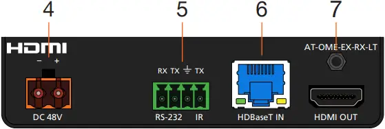 ATLONA AT-OME-EX-RX-LT - Rear
