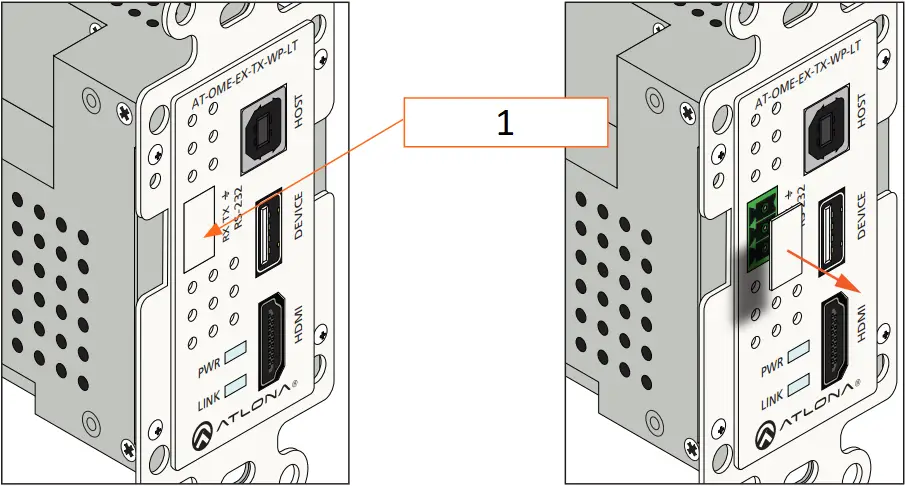 ATLONA AT-OME-EX-TX-WP-LT RS-232 - 1