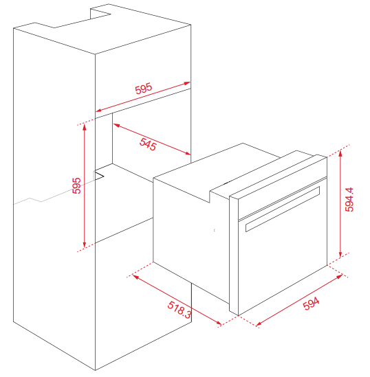 BUSH BIBFOWAX 60cm Built-In Oven 3