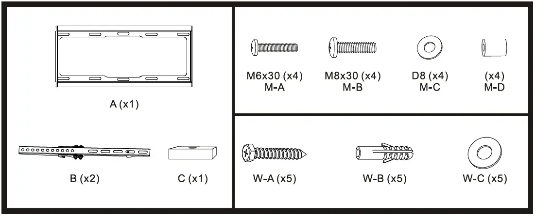PureMounts-PM-BT600-Tilt-Wall-Mount-fig-1