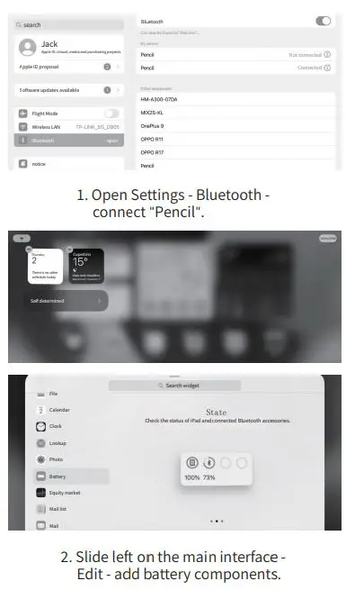 EVACH D3 iPad Activation Capacitive Pen User Manual - Bluetooth Function