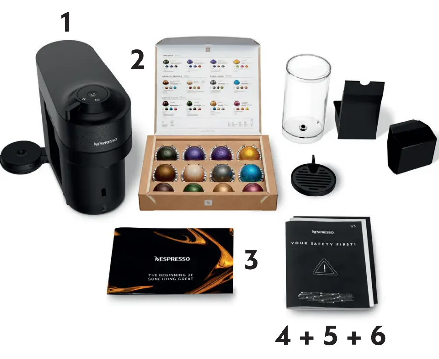 NESPRESSO VERTUO POP+ Coffee Machine - PACKAGING CONTENT