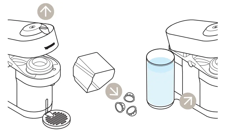 NESPRESSO VERTUO POP+ Coffee Machine - water tank back