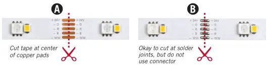 Armacost RGB RibbonFlex LED Accent Lighting - How to cut tape light