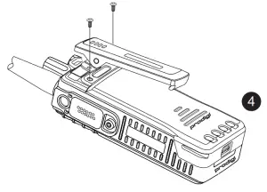 RCA RDR42x0 Professional Digital Two-Way Radios-- Attachingk