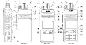 RCA RDR42x0 Professional Digital Two-Way Radios-- ghg
