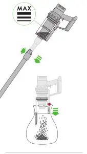 dyson SV12 Big Body and Cyclone Vacuum Cleaner-- Emptying the clear bin