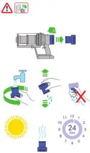 dyson SV12 Big Body and Cyclone Vacuum Cleaner-- Lights