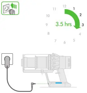 dyson SV12 Big Body and Cyclone Vacuum Cleaner-- Recharging