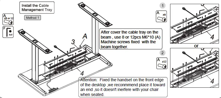 Install the cable Management tray