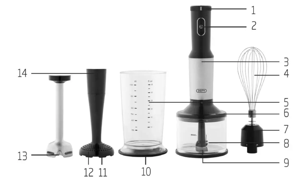 DEFY HB 7753 X Hand Blender Set fig1