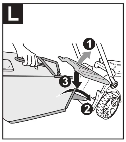 Attaching the grass collector