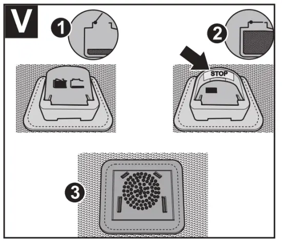 Removing and emptying the grass collector