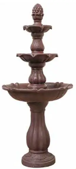 XBRAND FT973615 3-Tier Freestanding Cascading Waterfall Fountain Instruction Product