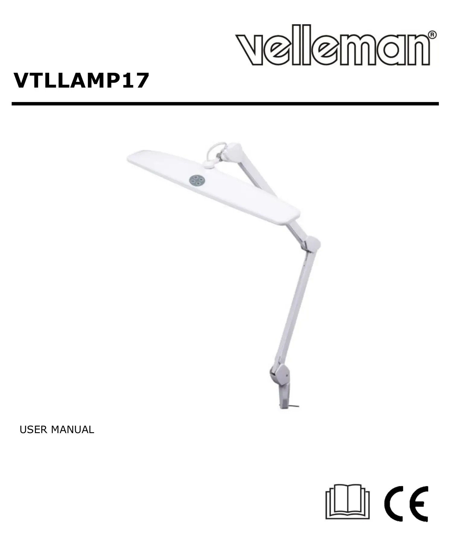 velleman VTLLAMP17 LED Desk Lamp User Manual