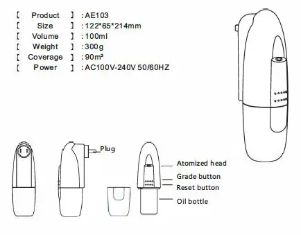 Guangzhou Chiyang Scent Technology AE103 Nebulizer Essential Oil Diffuser FIG 6