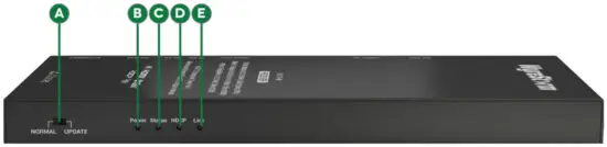 WyreStorm RX 70 4K v2 4K UHD HDBaseT Receiver with 5Play and 2-way PoH - Front Panel