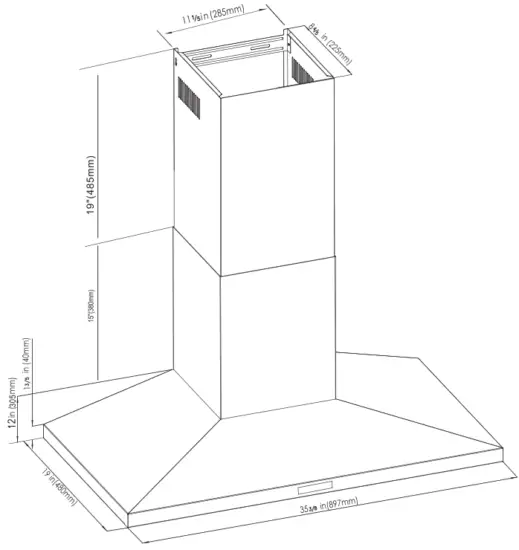 THOR HRH3607 HRH Professional Range Hoods - fig2