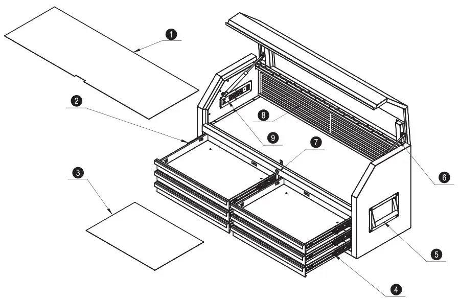 MASTERCRAFT 50 Chest and Cabinet -PARTS LIST