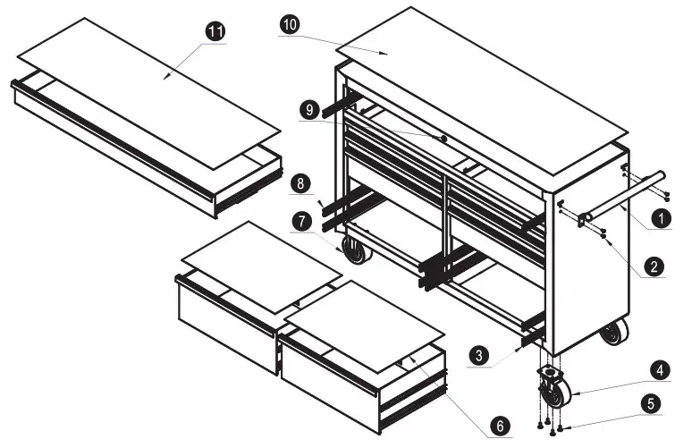 MASTERCRAFT 50 Chest and Cabinet -TOOL CABINET