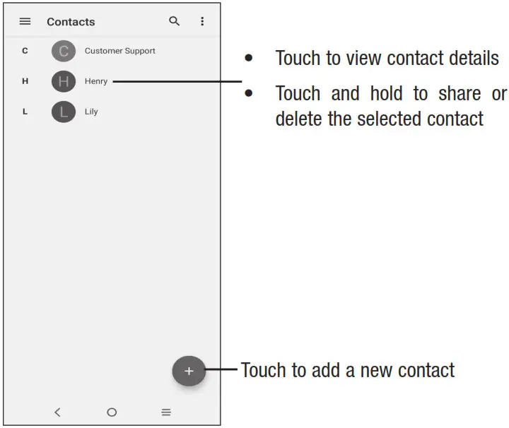 TCL T602DL 30 Z Smartphone - Adding a contact