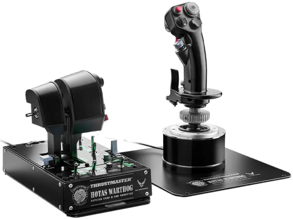 THRUSTMASTER HOTAS Warthog Flight A-10C Stick Joystick Dual Throttle System