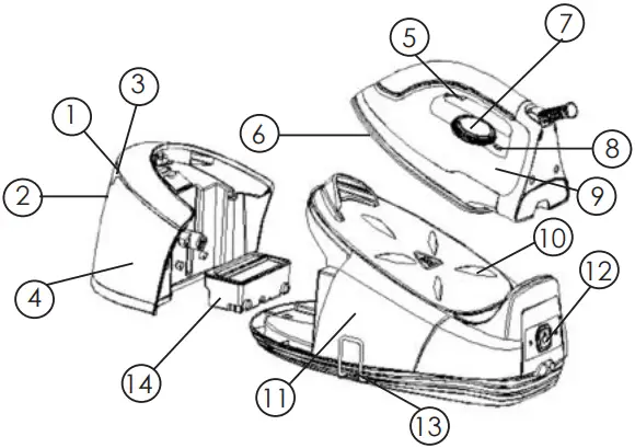DOMO DO7099S Iron with Steam Generator parts