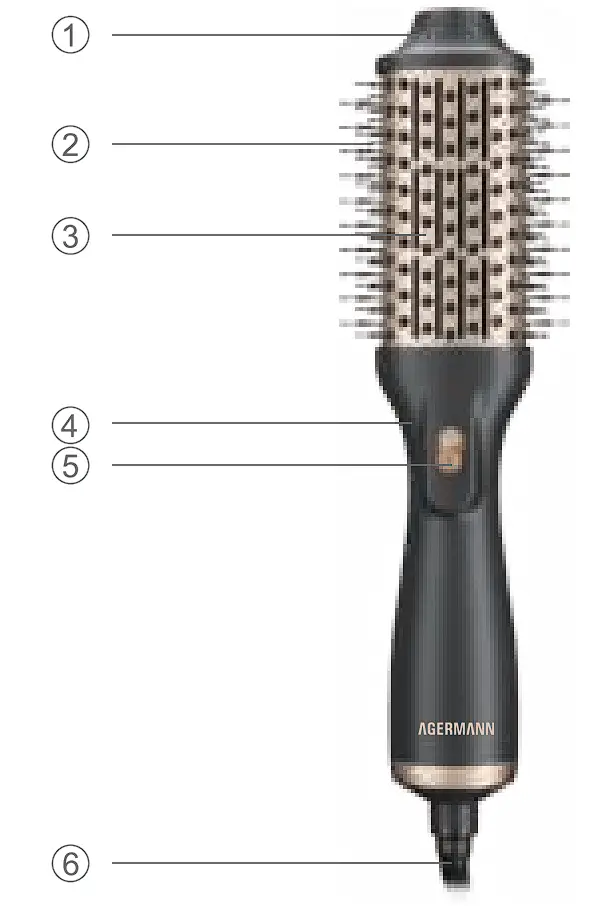 AGERMANN COHB-308 Hair Dryer Brush Overview