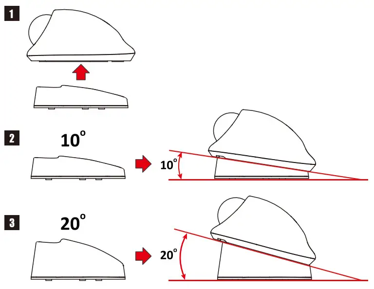 perixx PM 720 Wireless Bluetooth Ergonomic Vertical Trackball Mouse - Fig 4