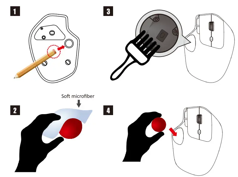 perixx PM 720 Wireless Bluetooth Ergonomic Vertical Trackball Mouse - Fig 5