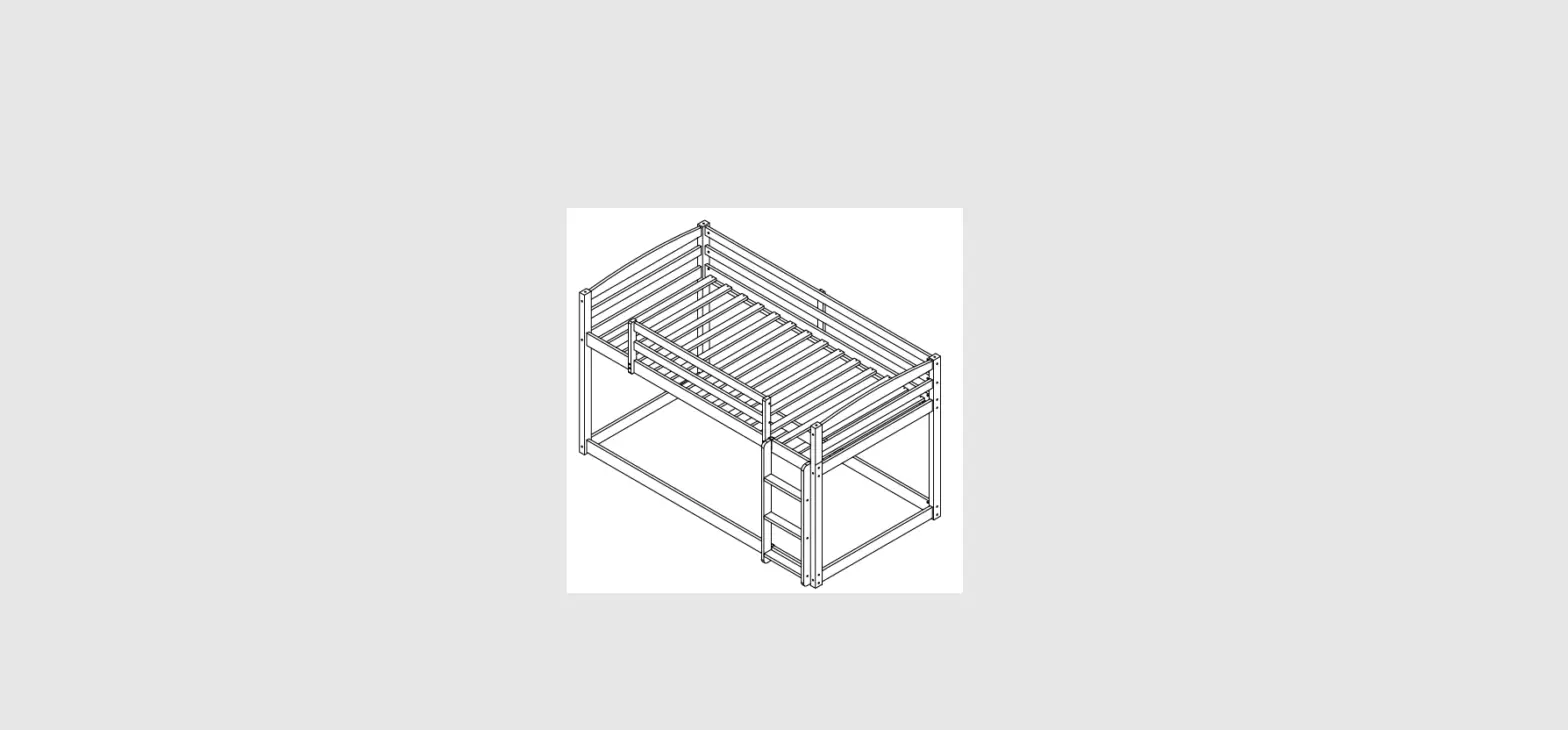 Home Depot Gray Twin Over Twin Floor Bunk Bed With Ladder User Manual