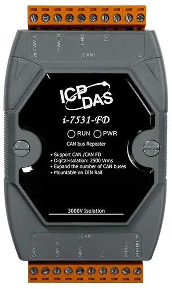 ICP DAS I-7531-FD Two-channel Isolated CAN FD Signal Repeater