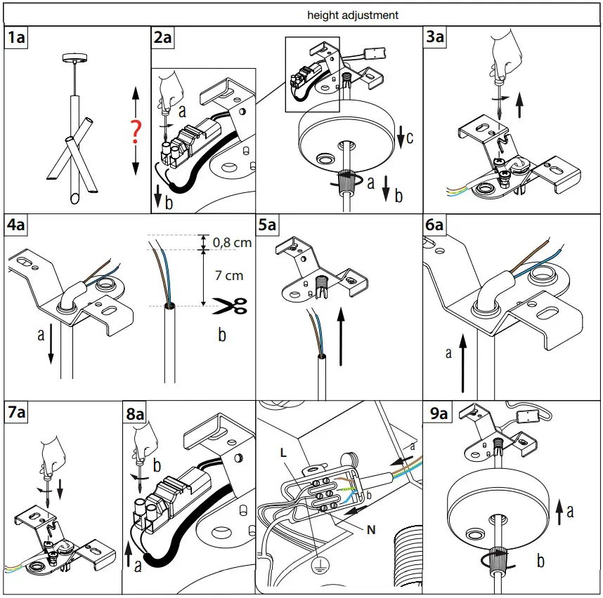 NEMO 072TTB000100 3 Tubes LED Light - height adjustment