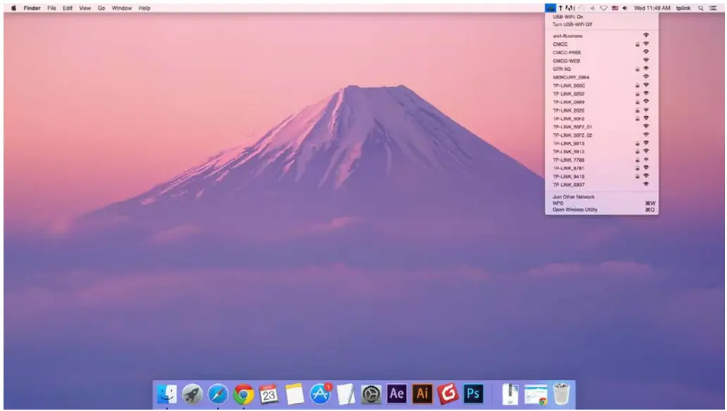 tp link Archer T4U Plus AC1300 Dual Antennas High Gain Wireless USB Adapter - click WPS