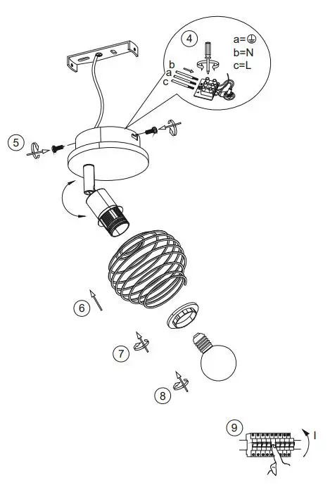 Leuchten Direkt 15921-79 Direct EUGEN Wall Light fig 3