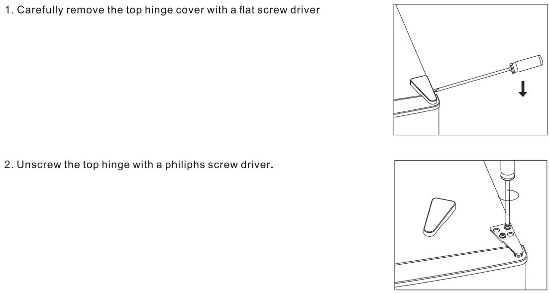 Continental Edison CEFC260DB 260 L Bottom Freezer Fridge Instructions - Reverse Door