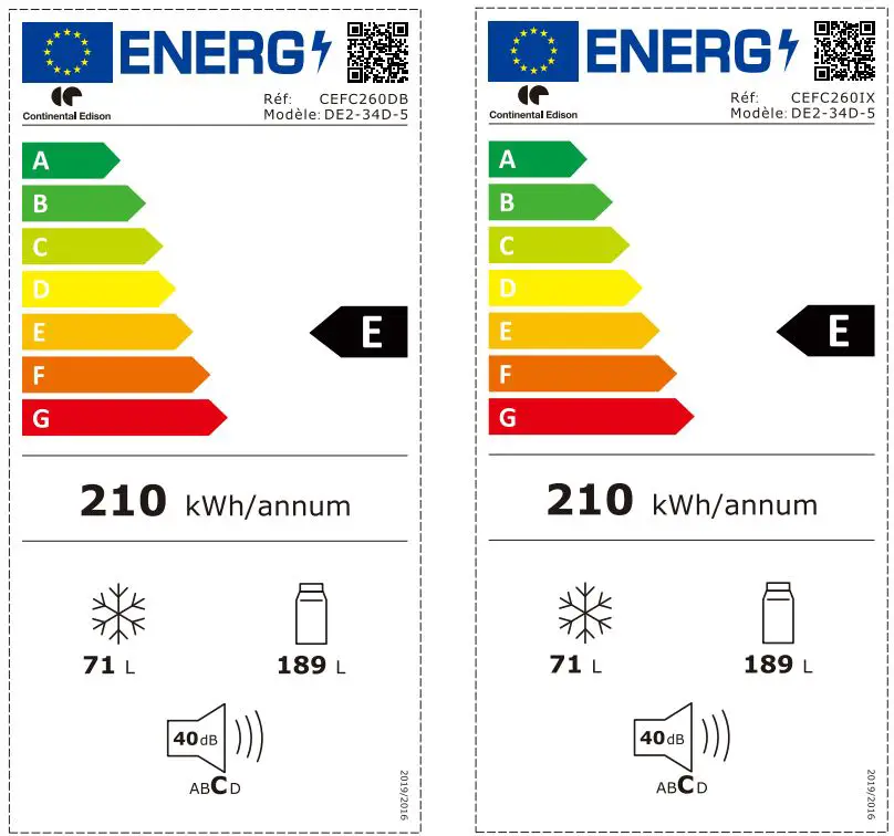 Continental Edison CEFC260DB 260 L Bottom Freezer Fridge Instructions - Speed