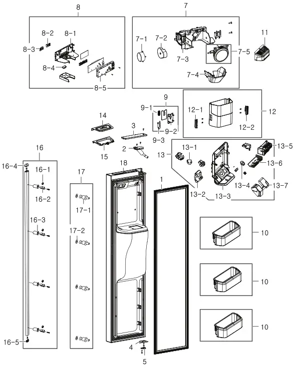 SAMSUNG RSG5DUPN1 XSA Fridge - fig 3