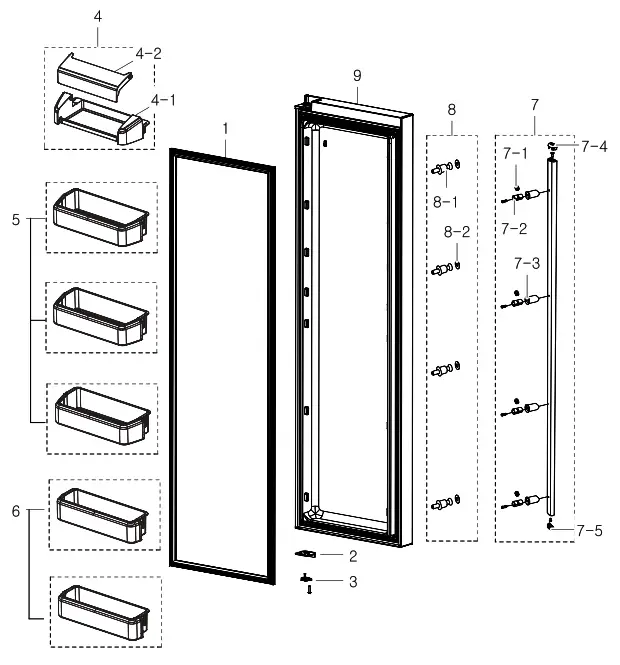 SAMSUNG RSG5DUPN1 XSA Fridge - fig 4